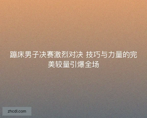 蹦床男子决赛激烈对决 技巧与力量的完美较量引爆全场